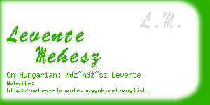 levente mehesz business card